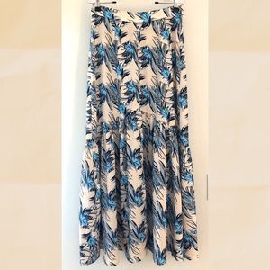 Veronica M Tropical Button Maxi Skirt / Small
